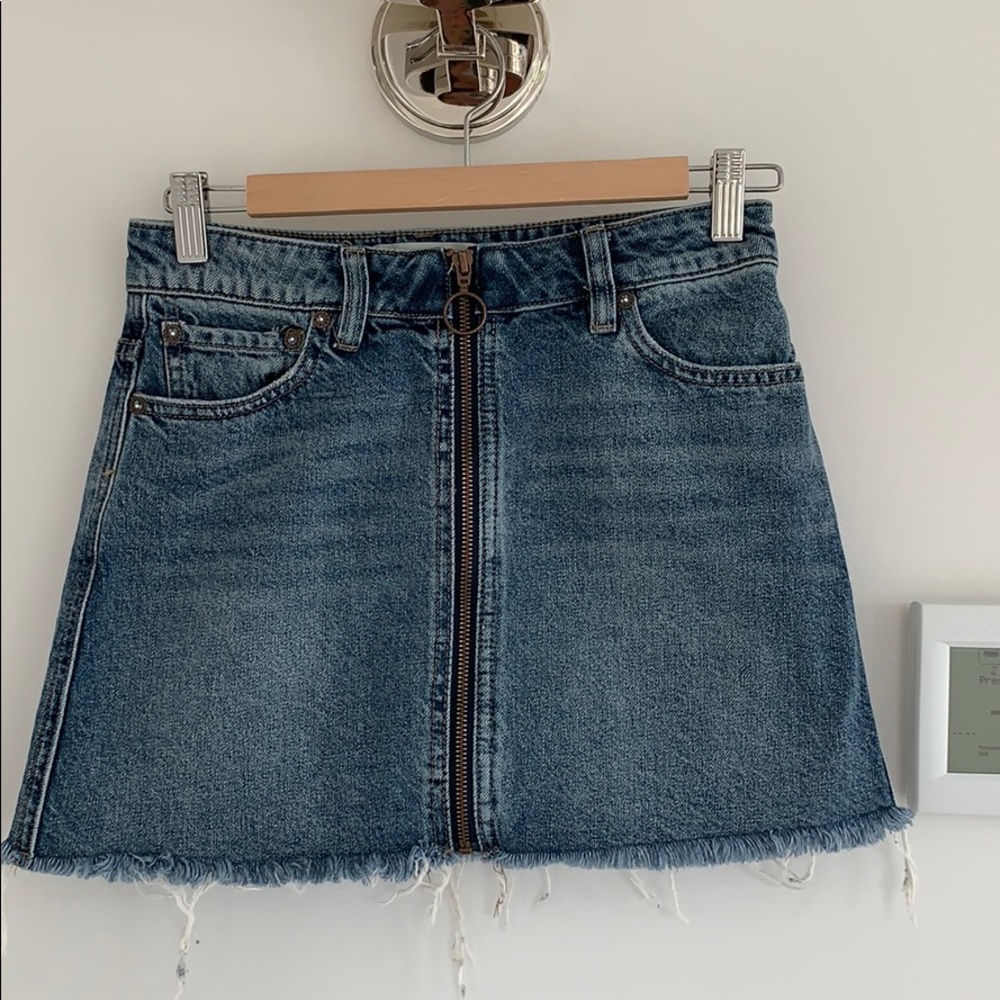 Free People Jean Skirt